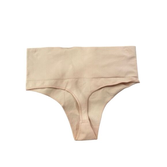 SPANX Womens Everyday Shaping Thong Panty XS Naked SS0815 Seamless Tummy Control - Picture 2 of 9